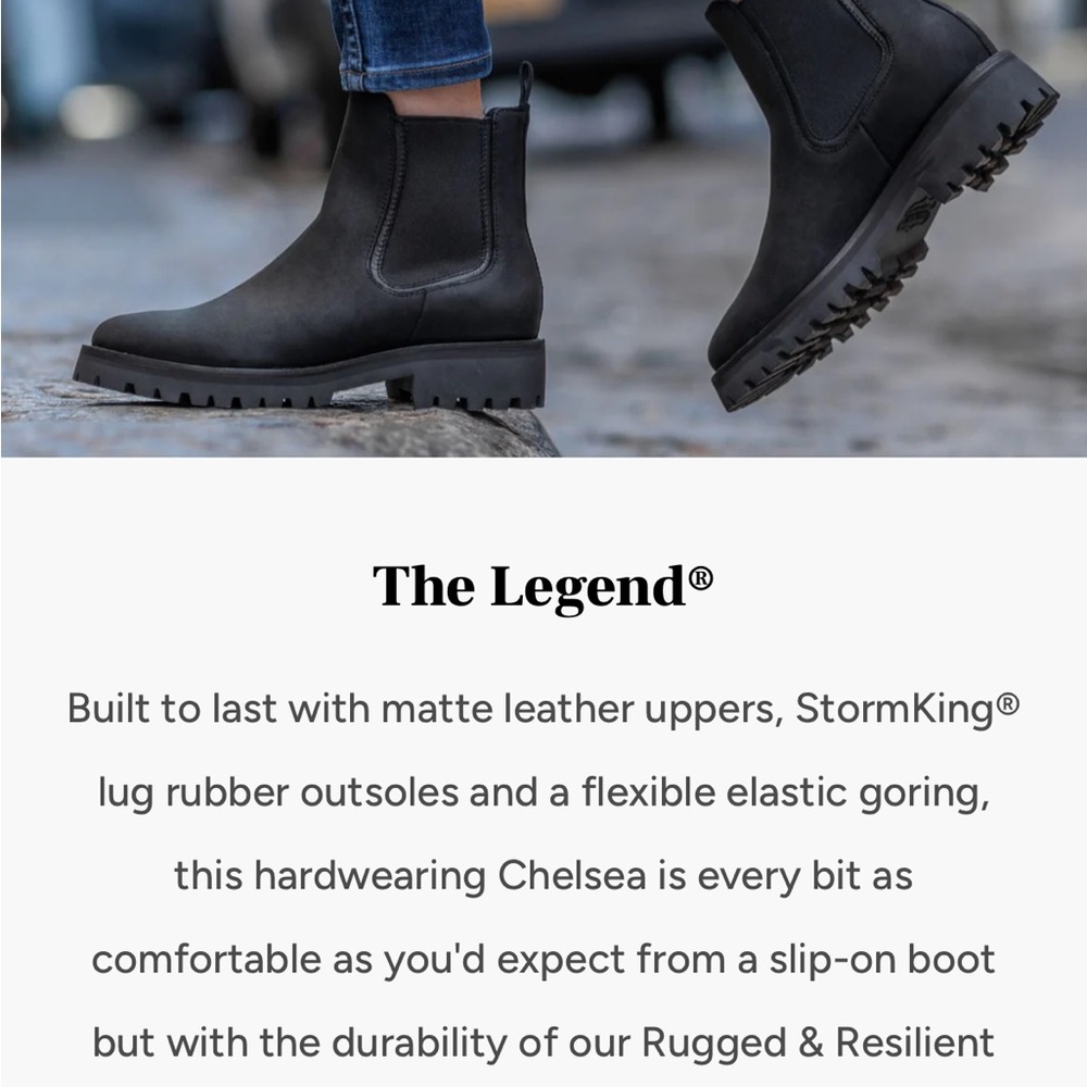 Thursday Boot Company Black Matte Chelsea Lug Ankle Boots
